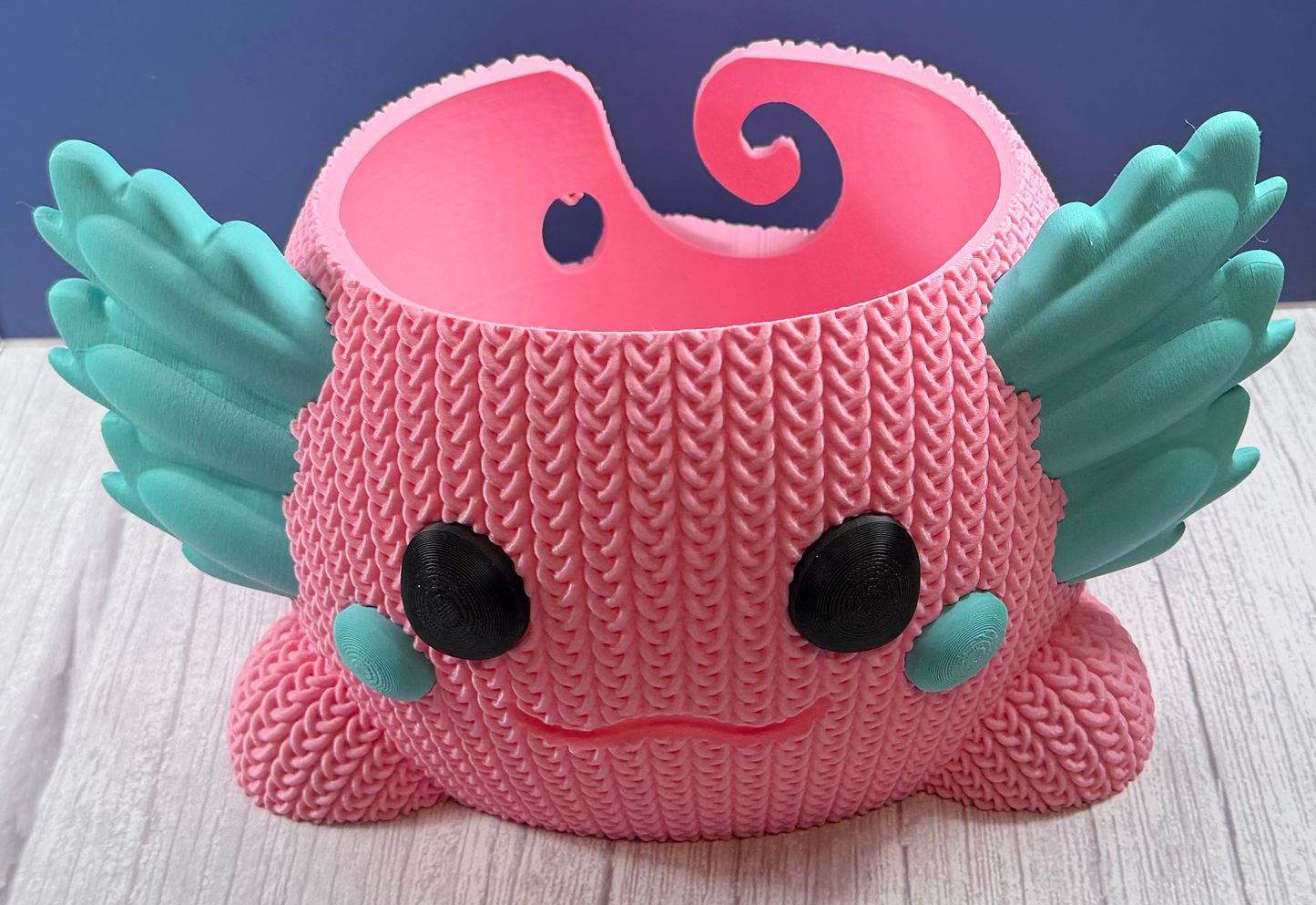 Pink Axolotl Yarn Bowl