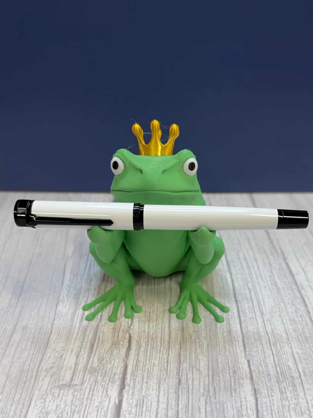 Frog Prince Pen/Hook holder Painted